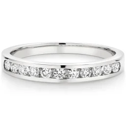 Beaverbrooks 18ct White Gold Diamond 3mm Half Eternity Ring