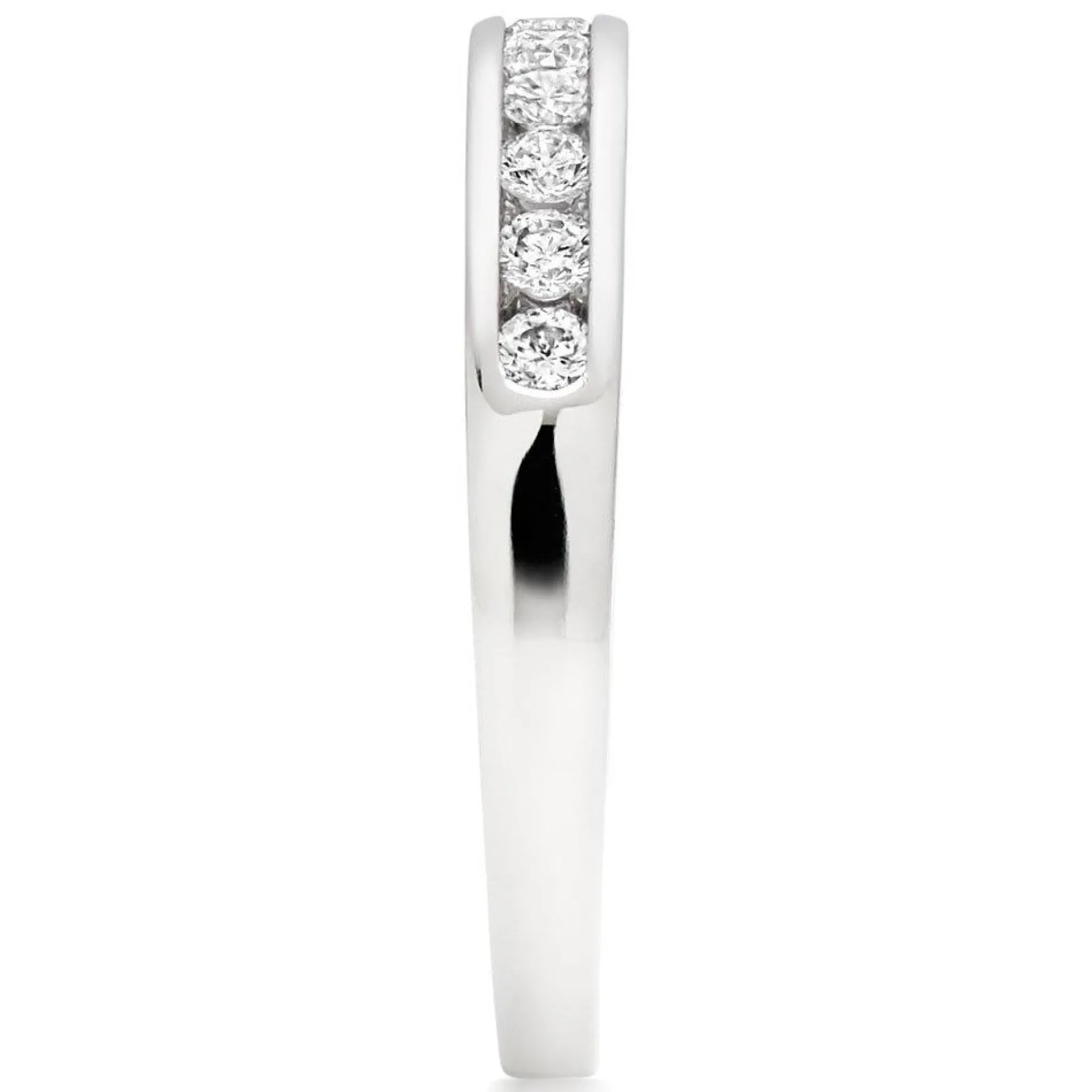 Beaverbrooks 18ct White Gold Diamond 3mm Half Eternity Ring