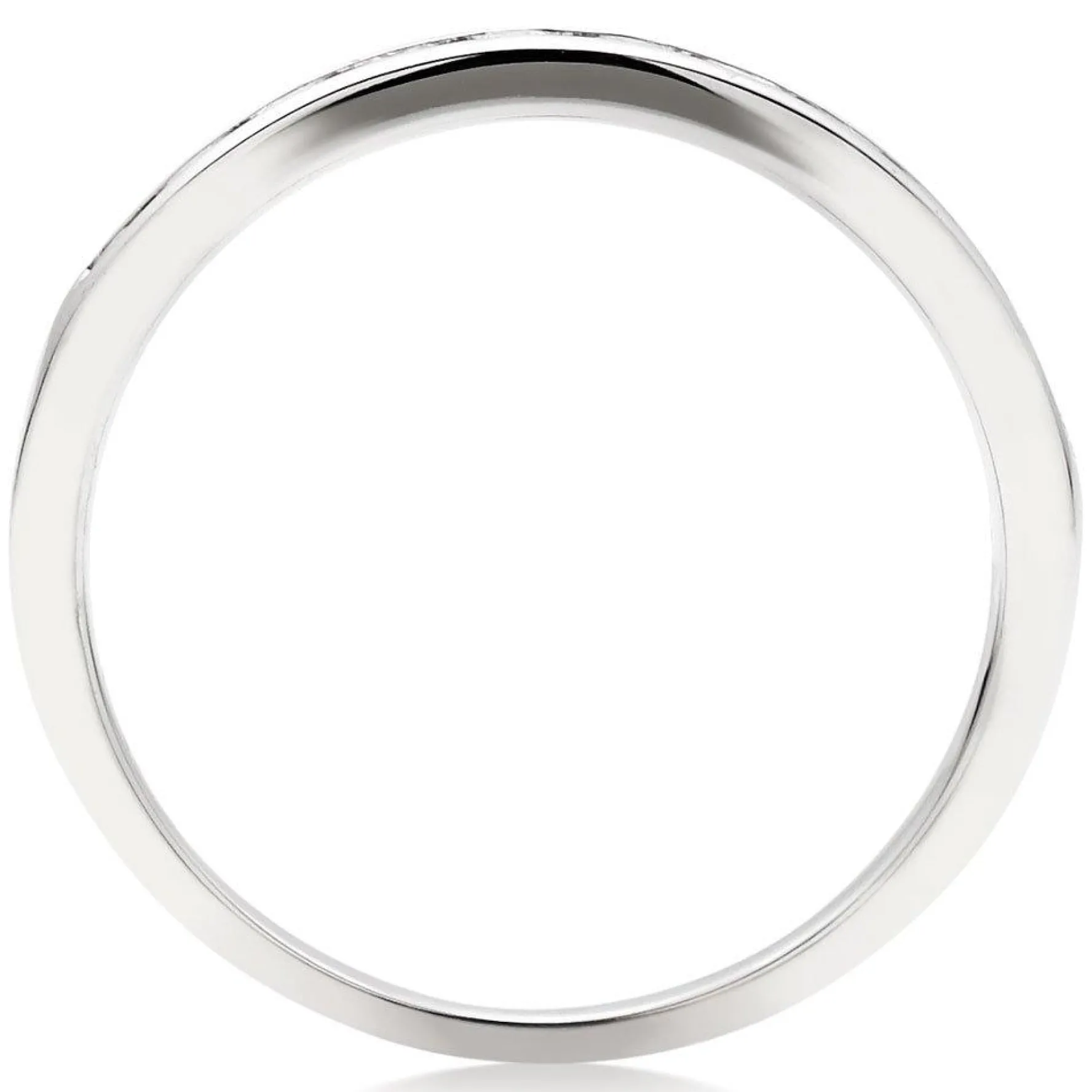 Beaverbrooks 18ct White Gold Diamond 3mm Half Eternity Ring