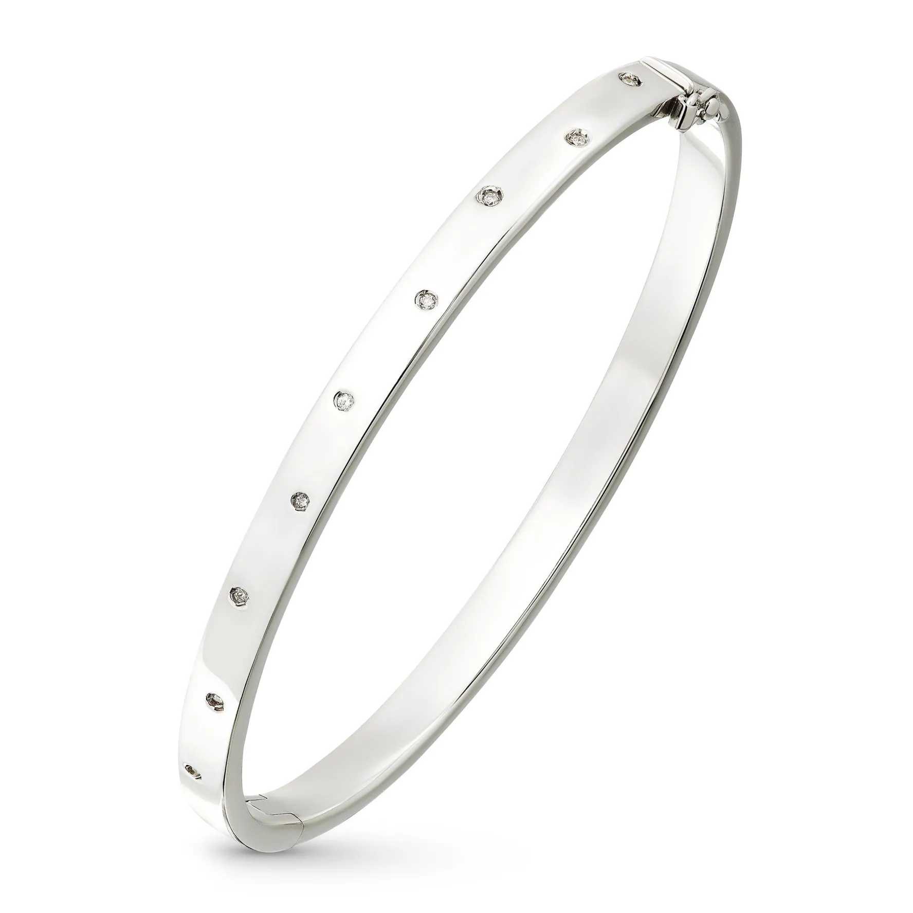 Beaverbrooks 9ct White Gold Diamond Bangle