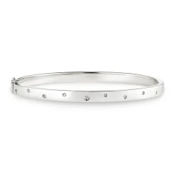 Beaverbrooks 9ct White Gold Diamond Bangle
