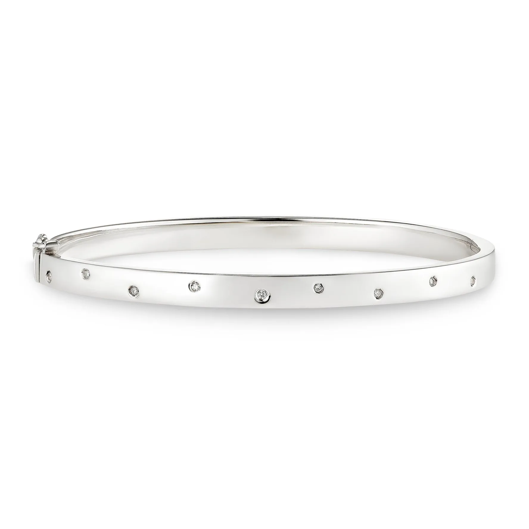 Beaverbrooks 9ct White Gold Diamond Bangle