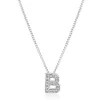 Beaverbrooks 9ct White Gold Diamond Initial B Pendant