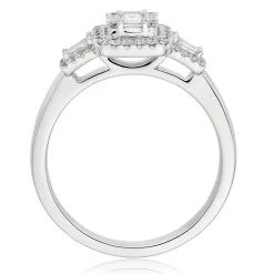 Beaverbrooks 18ct White Gold Diamond Cluster Ring