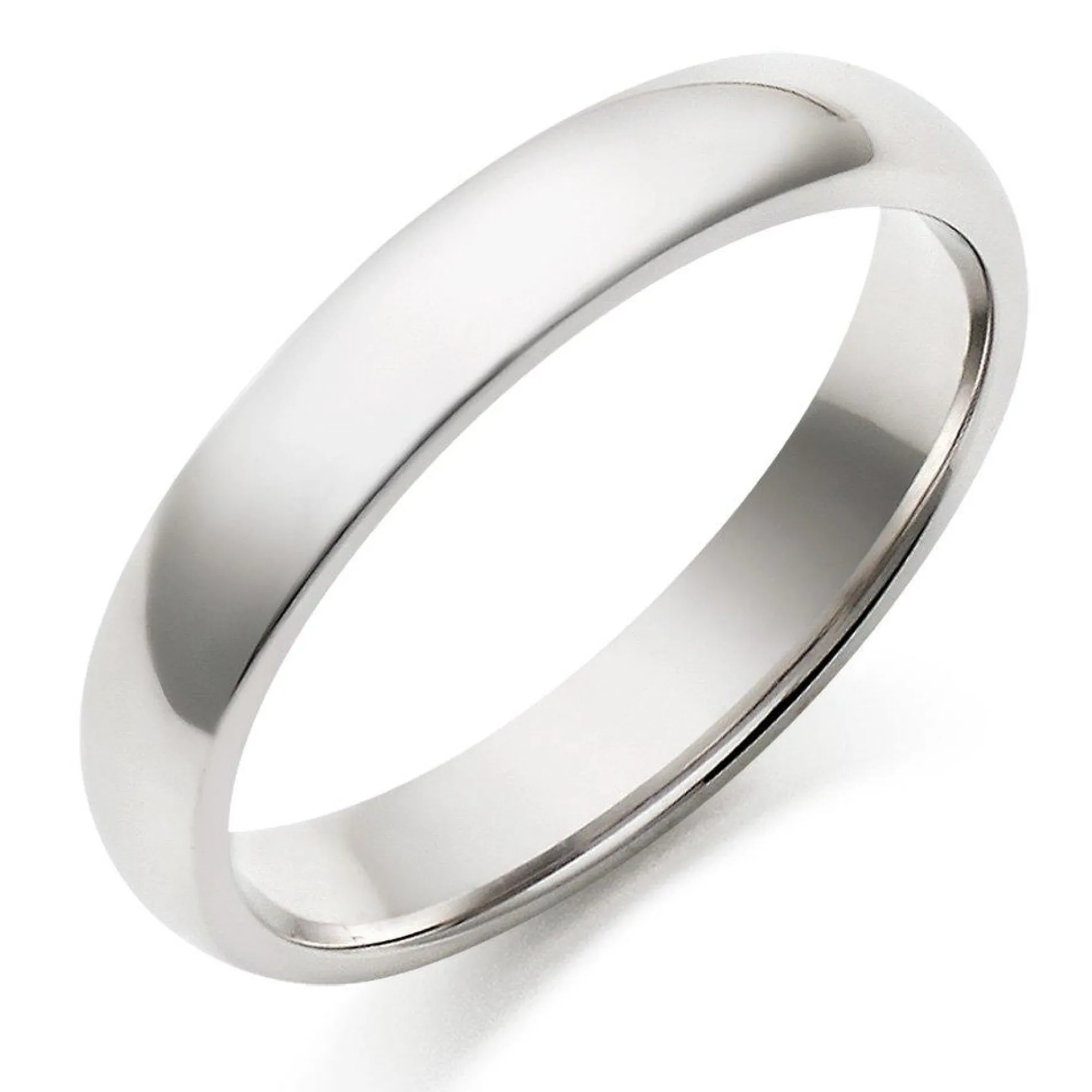 Beaverbrooks 9ct White Gold 4mm Men's Wedding Ring
