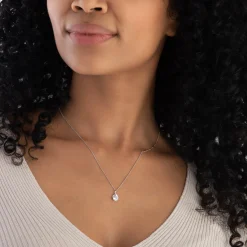 Beaverbrooks 9ct White Gold Cubic Zirconia Pendant