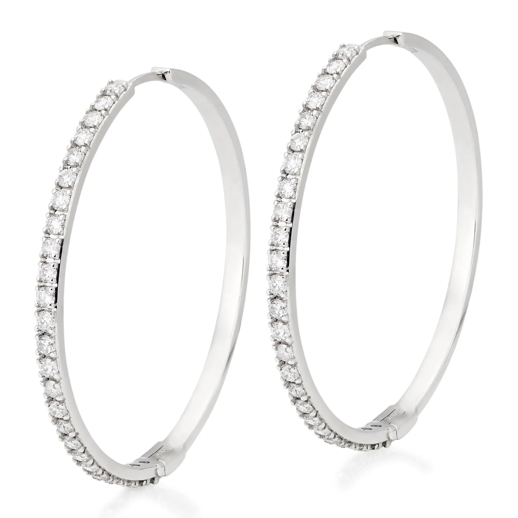 Beaverbrooks 9ct White Gold Hoop Earrings