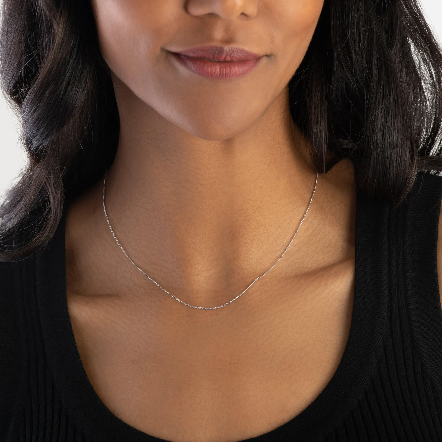 Beaverbrooks 9ct White Gold Curb Chain