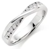 Beaverbrooks 9ct White Gold Diamond 3mm Wedding Ring