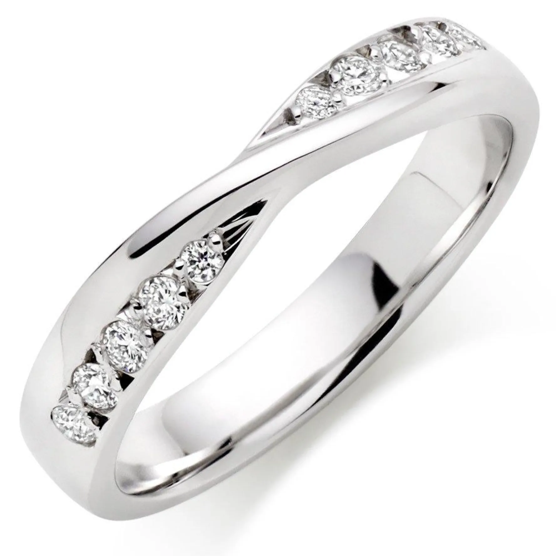 Beaverbrooks 9ct White Gold Diamond 3mm Wedding Ring