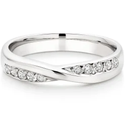 Beaverbrooks 9ct White Gold Diamond 3mm Wedding Ring