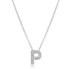 Beaverbrooks 9ct White Gold Diamond Initial P Pendant