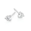 Beaverbrooks 9ct White Gold Diamond Stud Earrings
