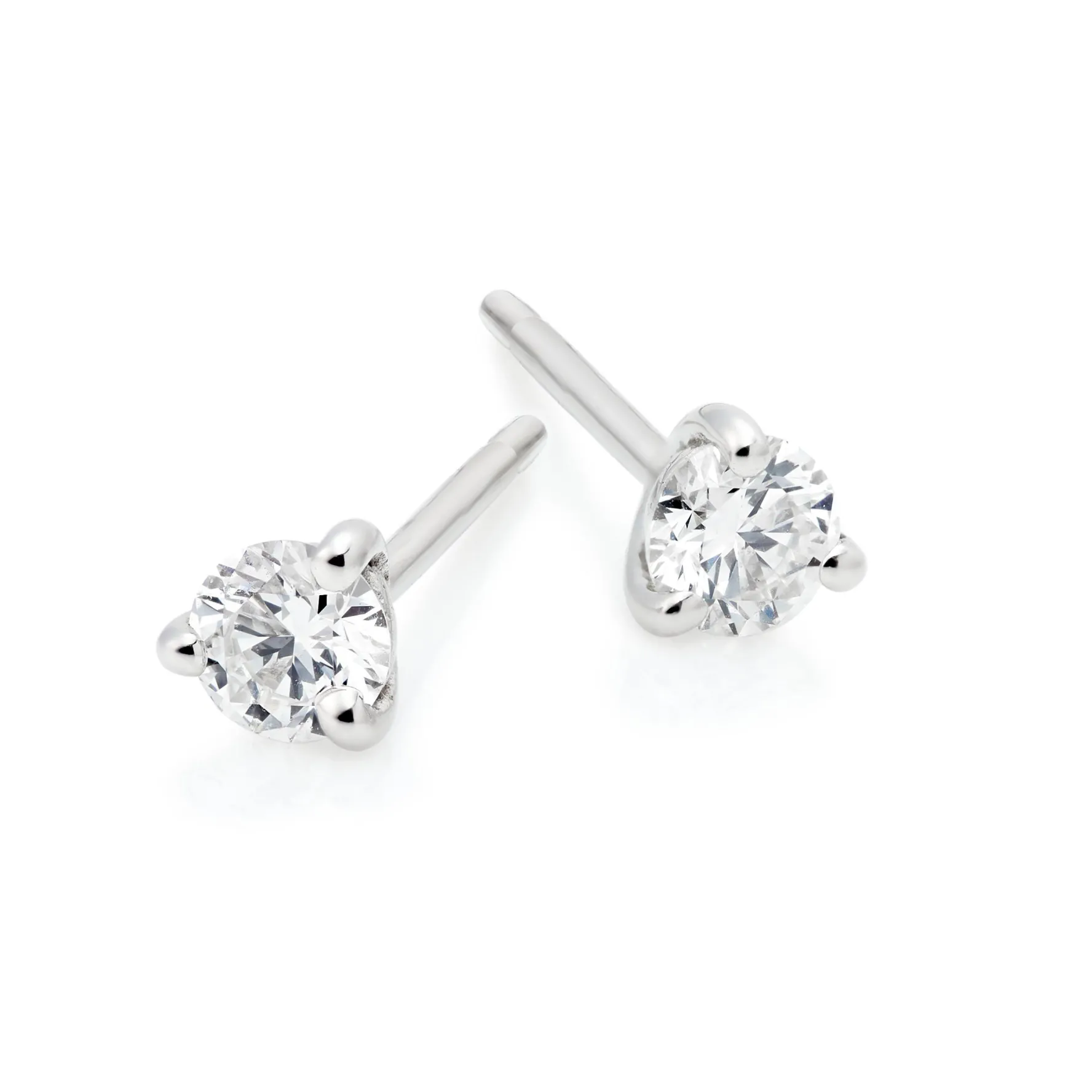 Beaverbrooks 9ct White Gold Diamond Stud Earrings