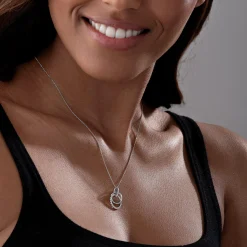 Beaverbrooks 18ct White Gold Diamond Pendant