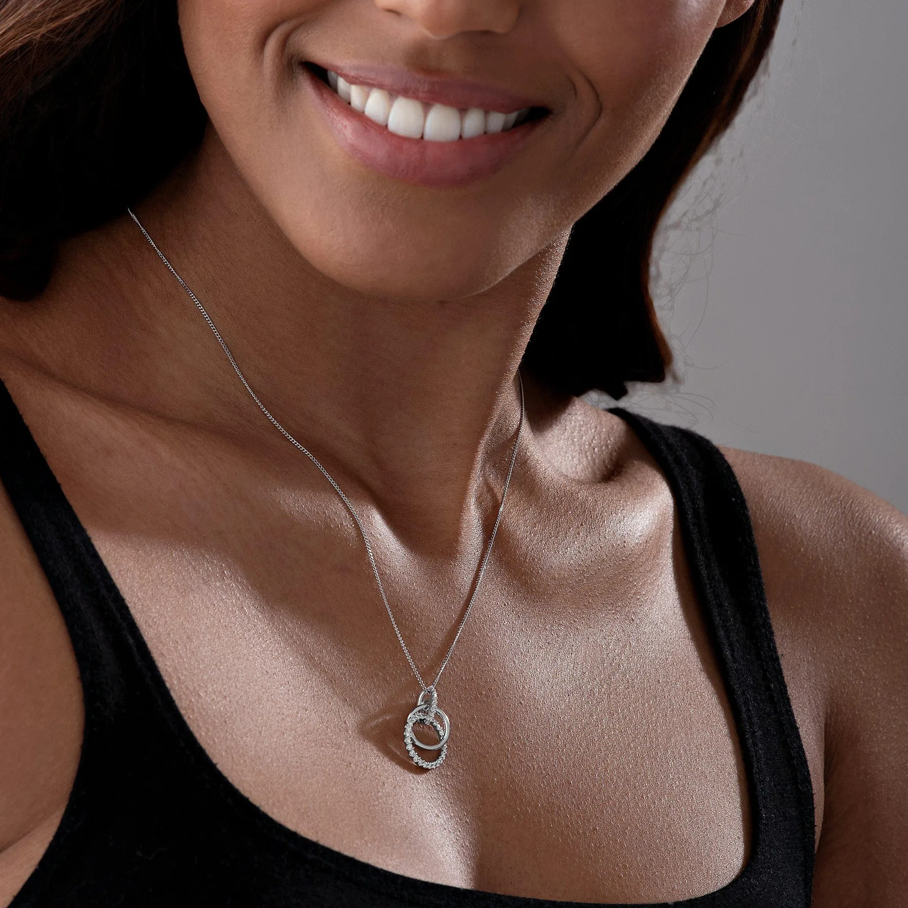 Beaverbrooks 18ct White Gold Diamond Pendant