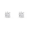 Beaverbrooks 9ct White Gold Cubic Zirconia Stud Earrings