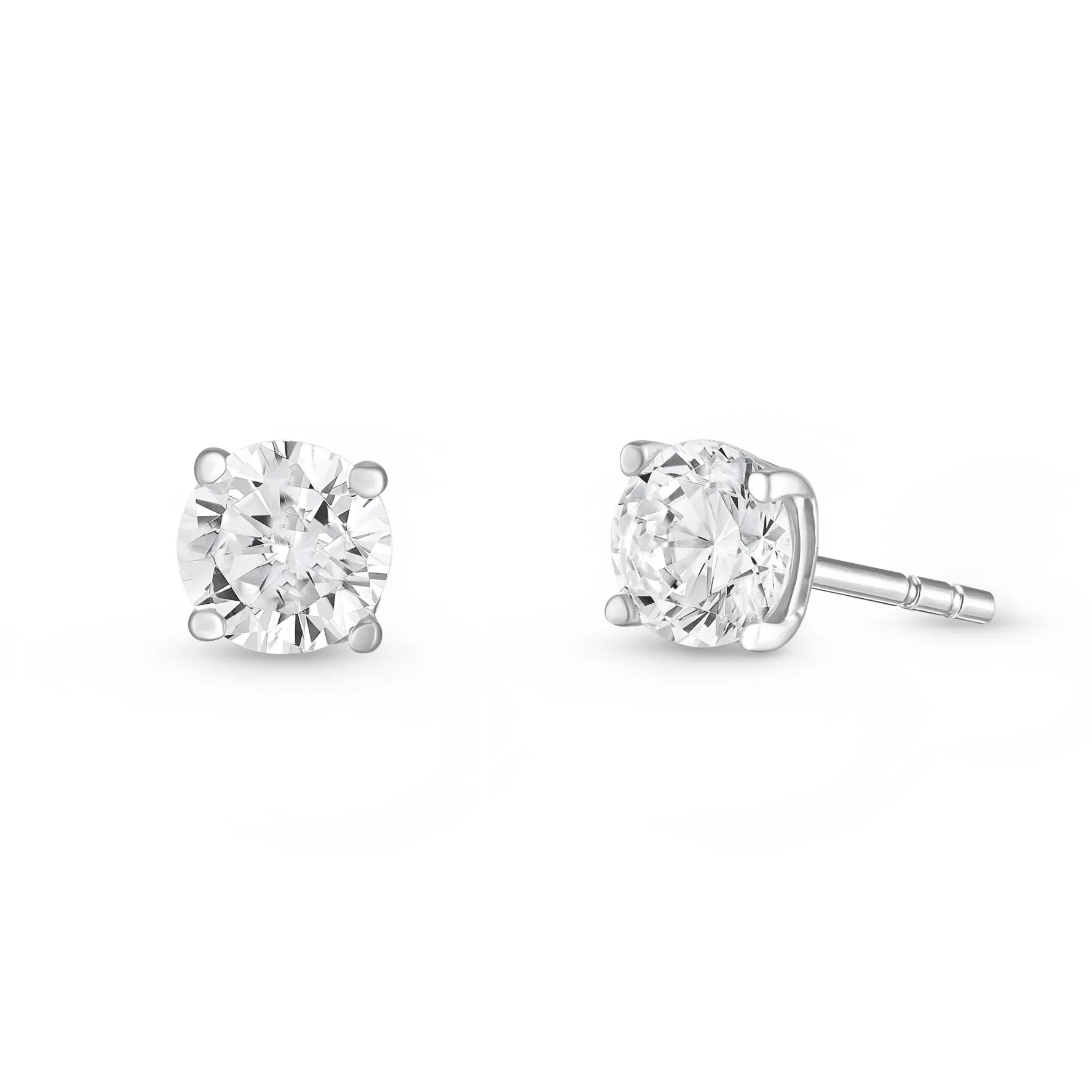 Beaverbrooks 9ct White Gold Cubic Zirconia Stud Earrings