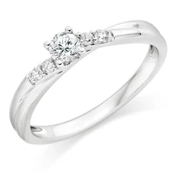 Beaverbrooks 9ct White Gold Diamond Solitaire Engagement Ring