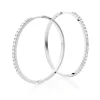 Beaverbrooks 9ct White Gold Diamond Hoop Earrings