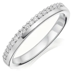 Beaverbrooks 18ct White Gold Diamond 2.5mm Ladies Wedding Ring