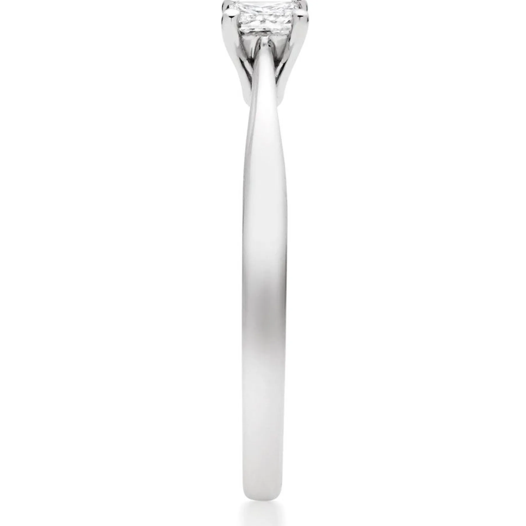 Beaverbrooks 9ct White Gold Diamond Princess Cut Solitaire Ring