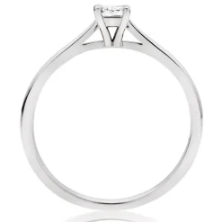 Beaverbrooks 9ct White Gold Diamond Princess Cut Solitaire Ring
