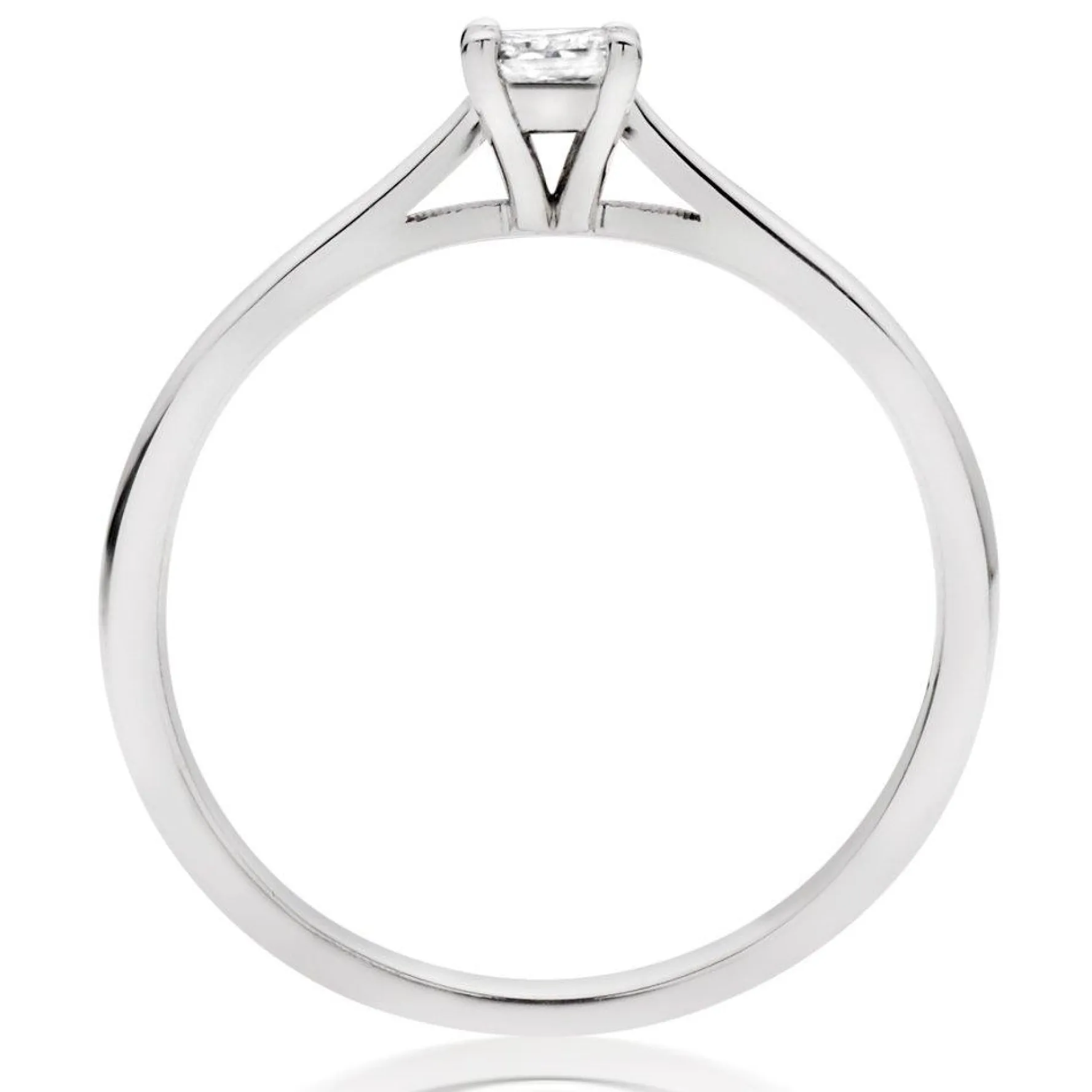 Beaverbrooks 9ct White Gold Diamond Princess Cut Solitaire Ring