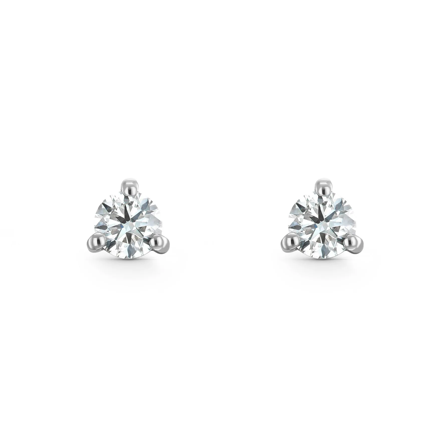 Beaverbrooks 9ct White Gold Diamond Stud Earrings