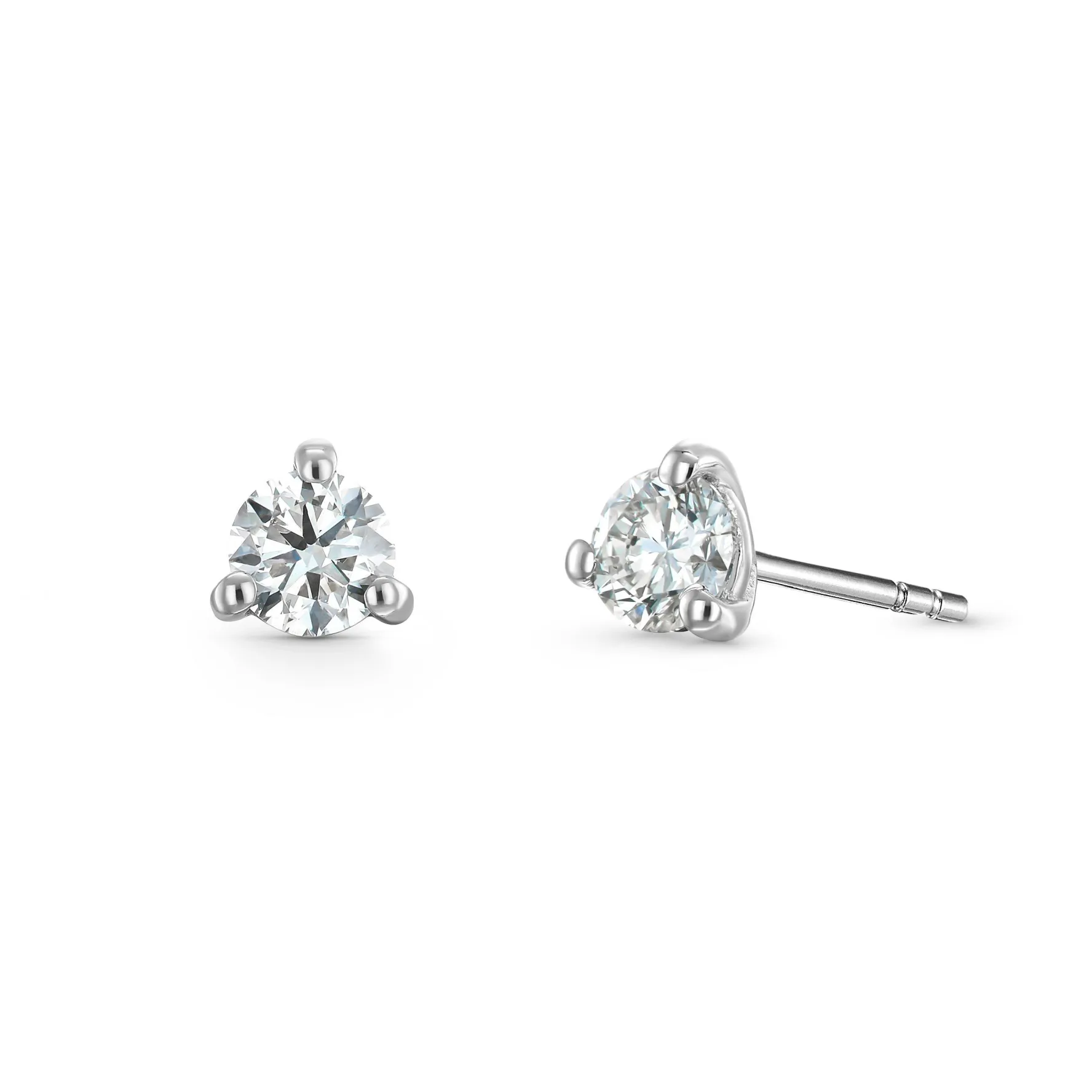 Beaverbrooks 9ct White Gold Diamond Stud Earrings