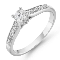 Beaverbrooks 9ct White Gold Diamond Solitaire Engagement Ring