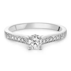 Beaverbrooks 9ct White Gold Diamond Solitaire Engagement Ring