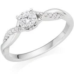 Beaverbrooks 18ct White Gold Diamond Solitaire Ring