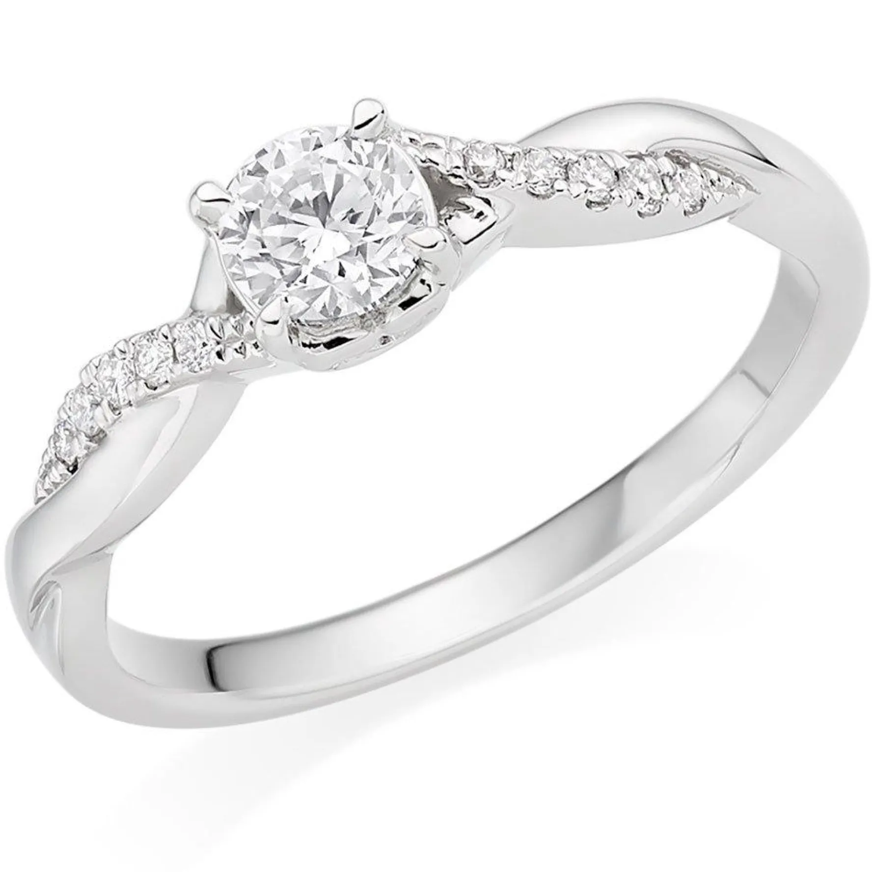 Beaverbrooks 18ct White Gold Diamond Solitaire Ring