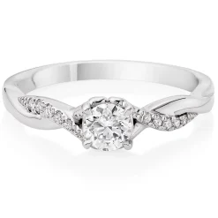 Beaverbrooks 18ct White Gold Diamond Solitaire Ring