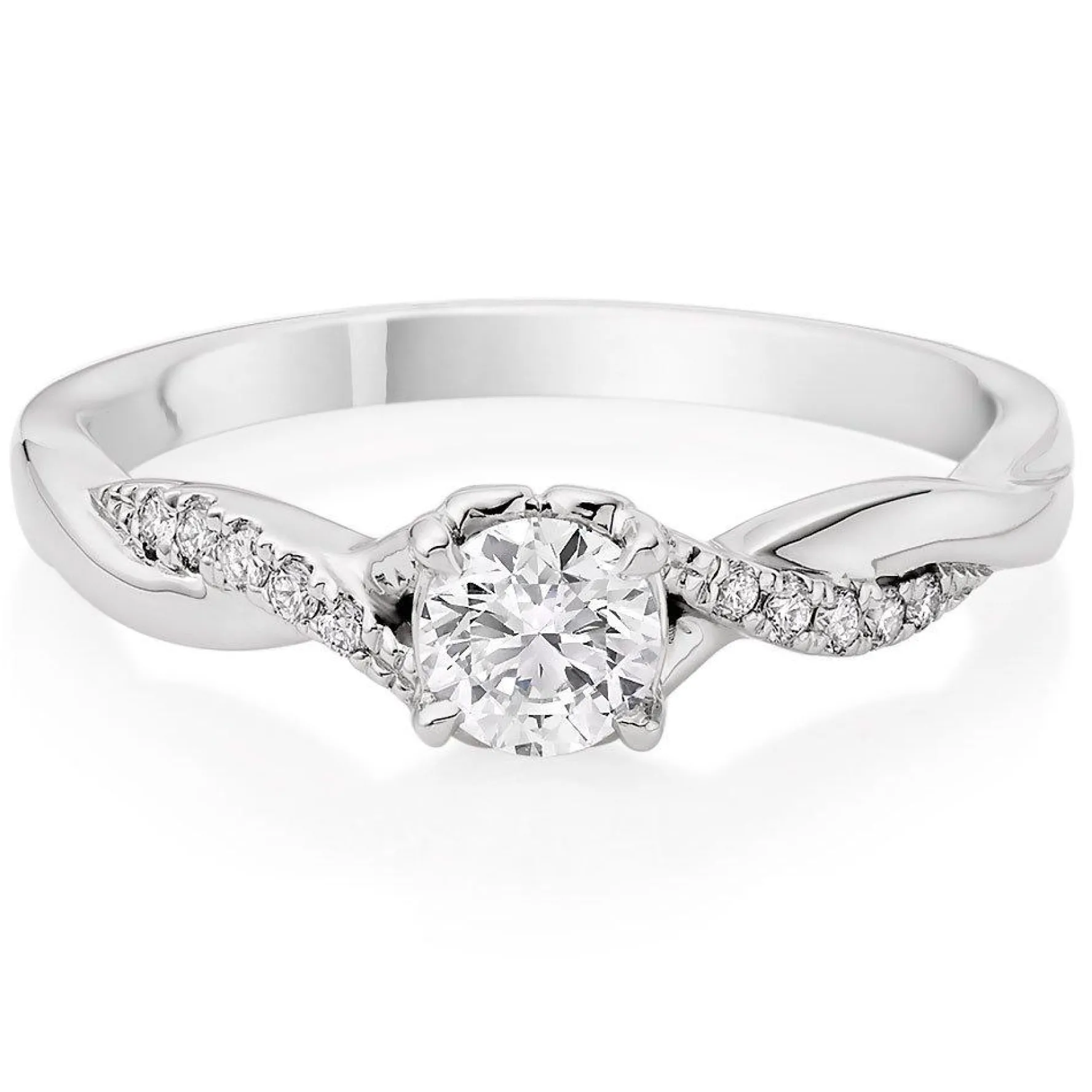 Beaverbrooks 18ct White Gold Diamond Solitaire Ring