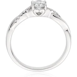 Beaverbrooks 18ct White Gold Diamond Solitaire Ring