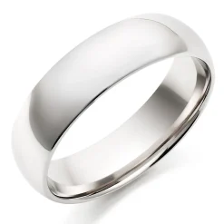 Beaverbrooks 9ct White Gold 6mm Men's Wedding Ring
