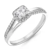 Beaverbrooks 18ct White Gold Diamond Halo Engagement Ring