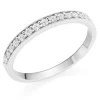 Beaverbrooks 18ct White Gold Diamond 2mm Half Eternity Ring