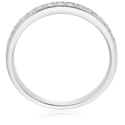 Beaverbrooks 18ct White Gold Diamond 2mm Half Eternity Ring
