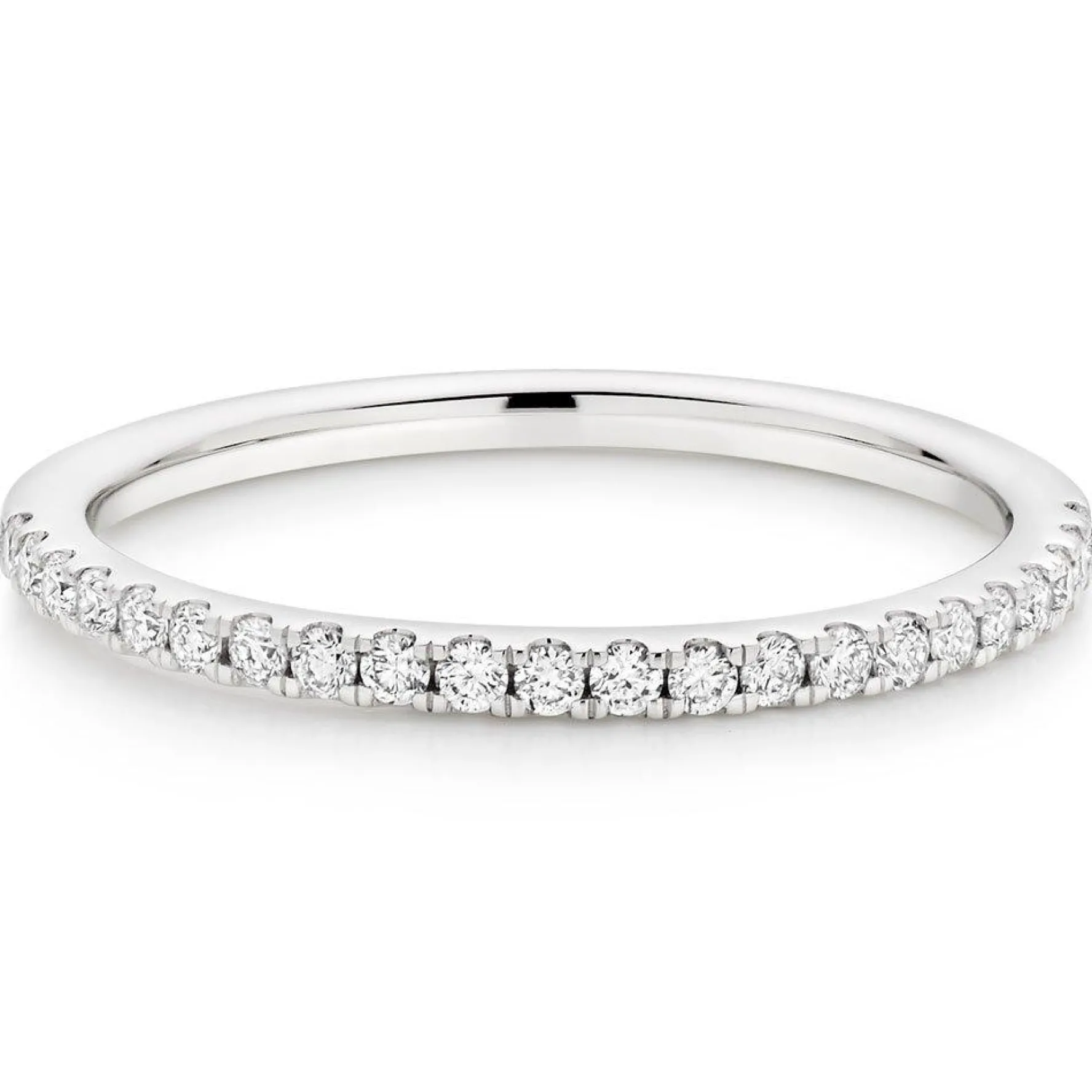 Beaverbrooks 18ct White Gold Diamond 1.5mm Ladies Wedding Ring