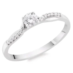 Beaverbrooks 9ct White Gold Diamond Solitaire Engagement Ring