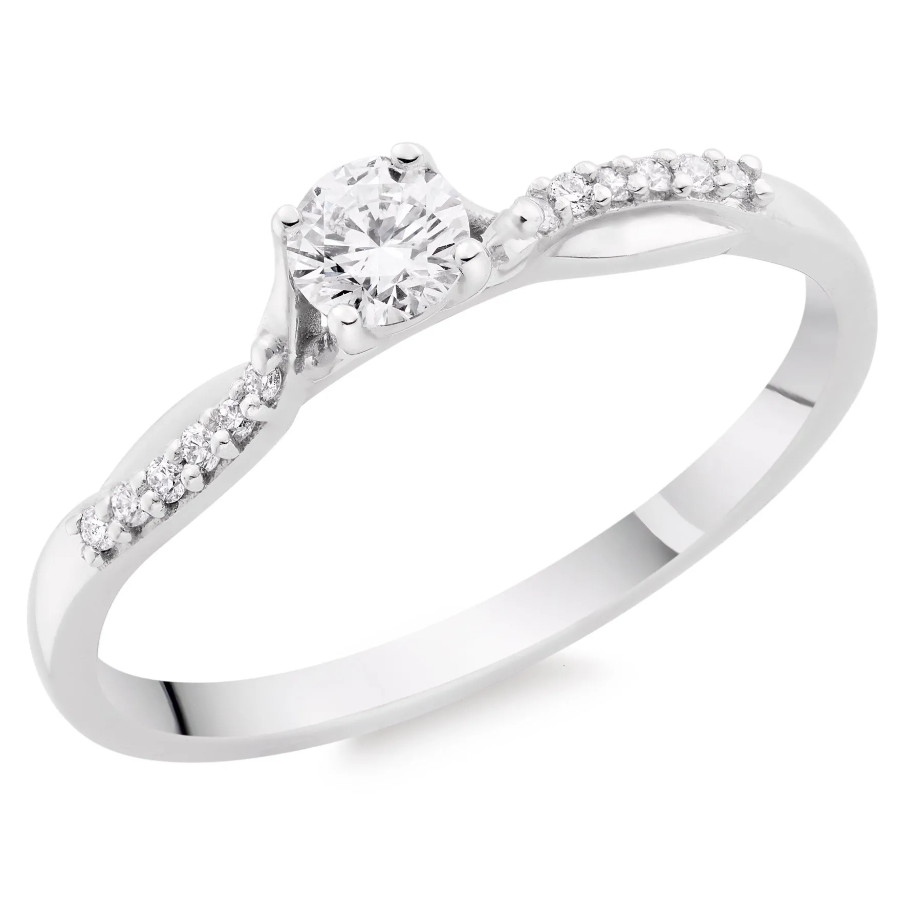 Beaverbrooks 9ct White Gold Diamond Solitaire Engagement Ring