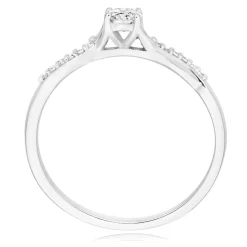 Beaverbrooks 9ct White Gold Diamond Solitaire Engagement Ring