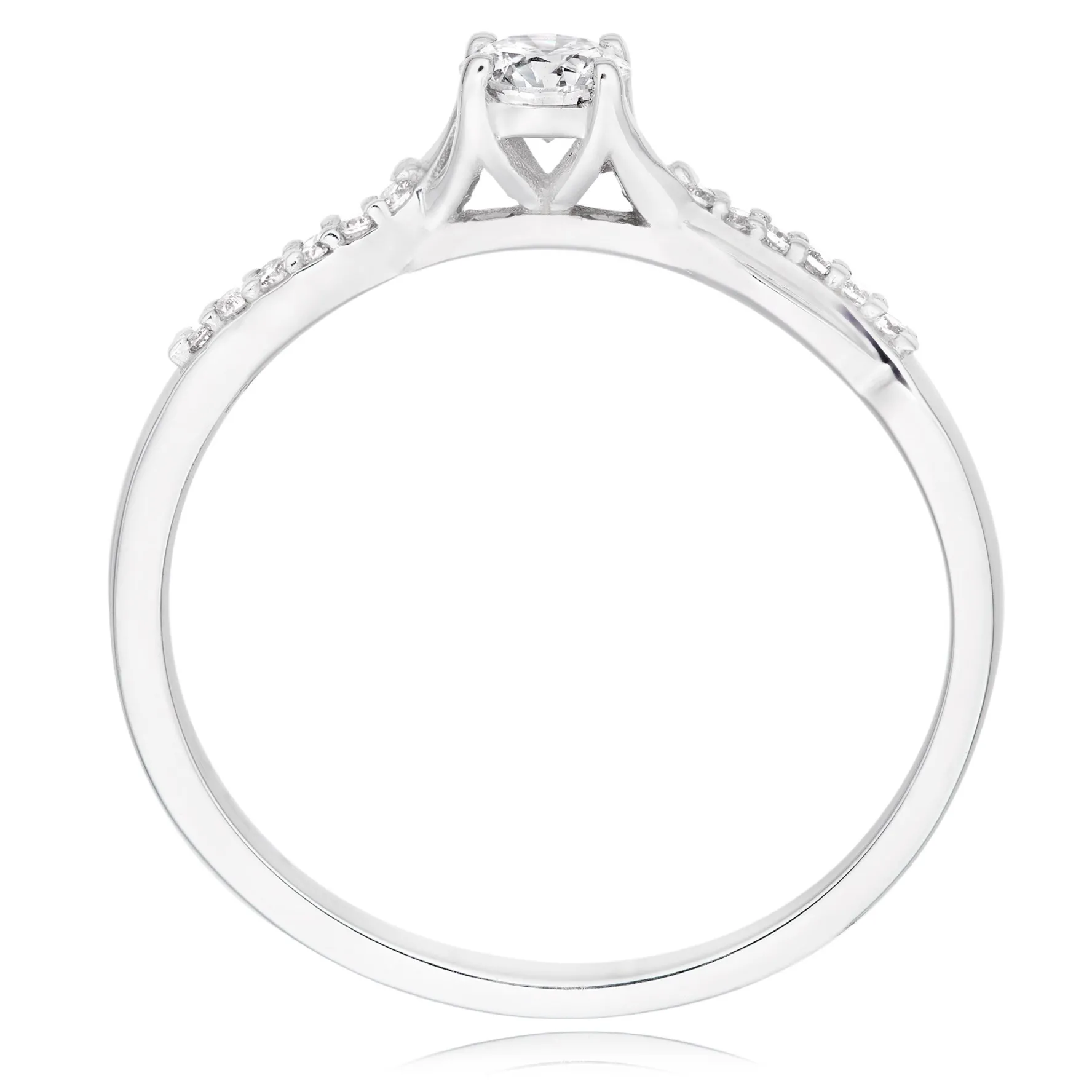 Beaverbrooks 9ct White Gold Diamond Solitaire Engagement Ring
