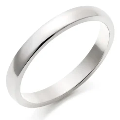 Beaverbrooks 9ct White Gold 2.5mm Court Wedding Ring