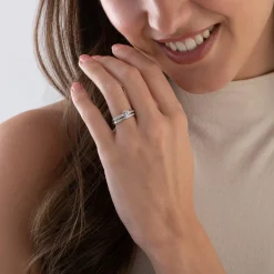Beaverbrooks 18ct White Gold Diamond 4mm Halo Bridal Set