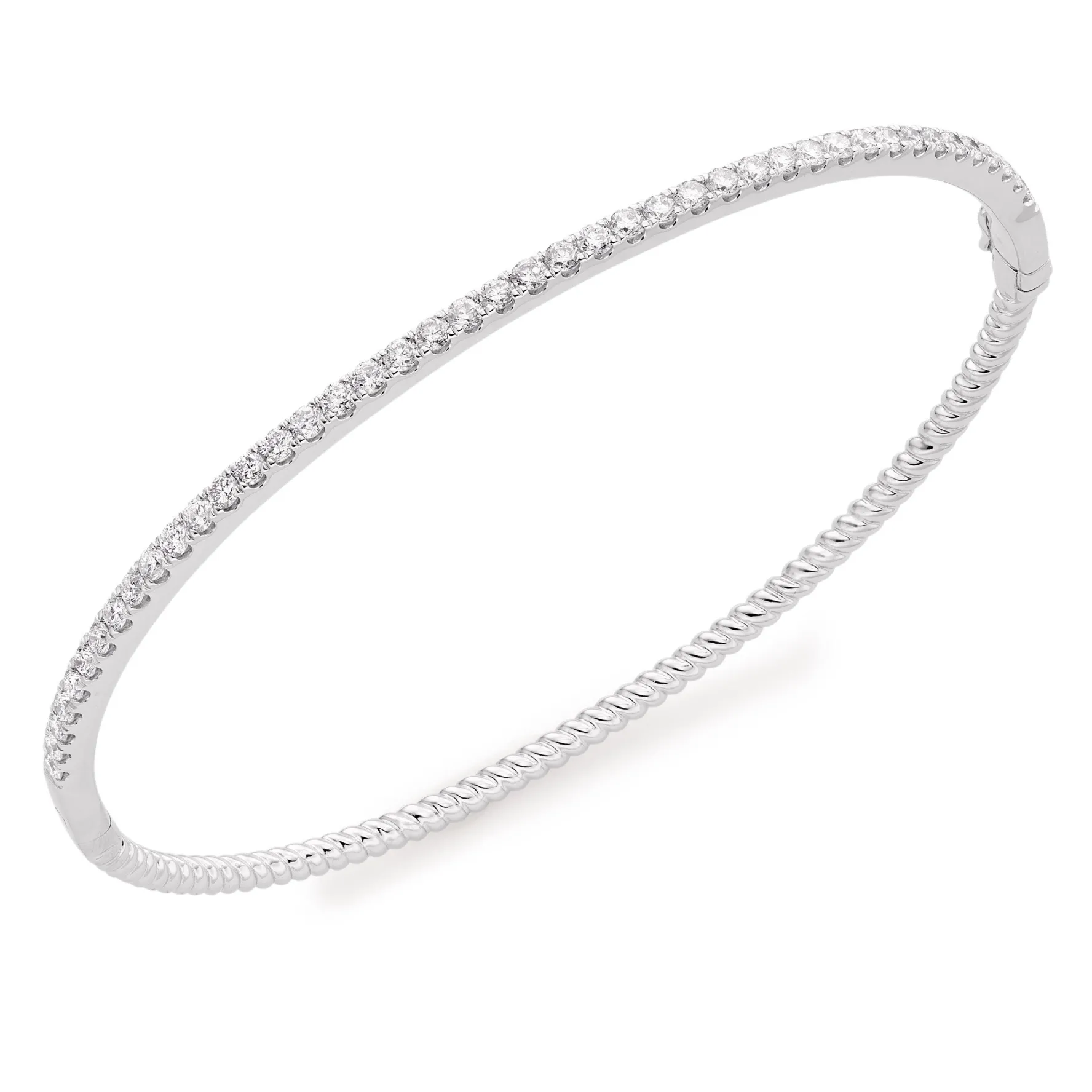 Beaverbrooks 9ct White Gold Diamond Bangle