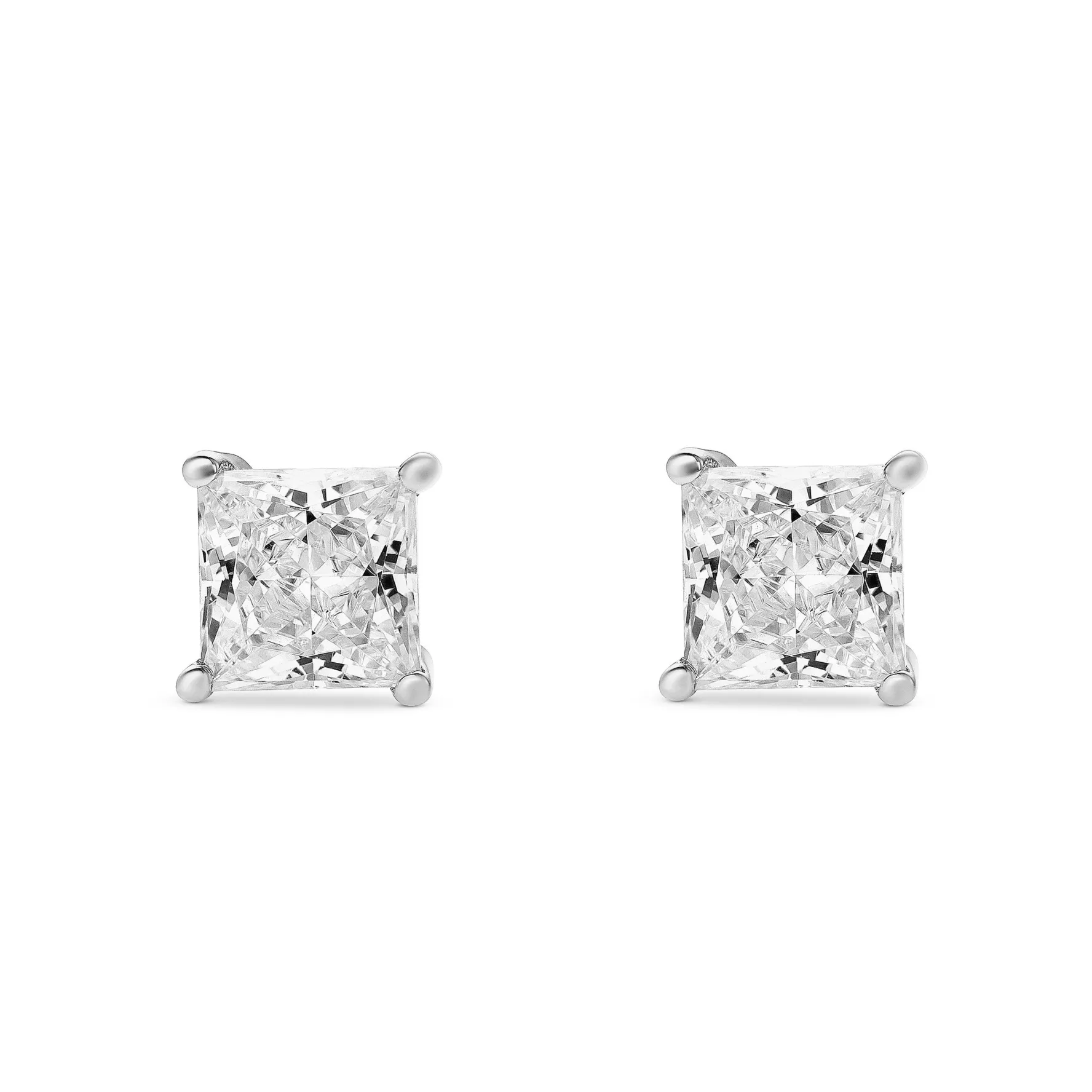 Beaverbrooks 9ct White Gold Cubic Zirconia Stud Earrings